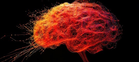 A digital brain with data streams