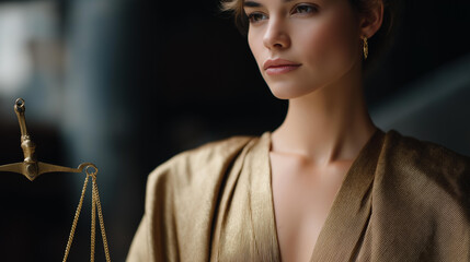 Conceptual imagery focuses on imbalancing pressure affecting traditional scales, symbolizing bias, injustice, or unequal power dynamics. cinematic color correction, natural uneven lighting yet