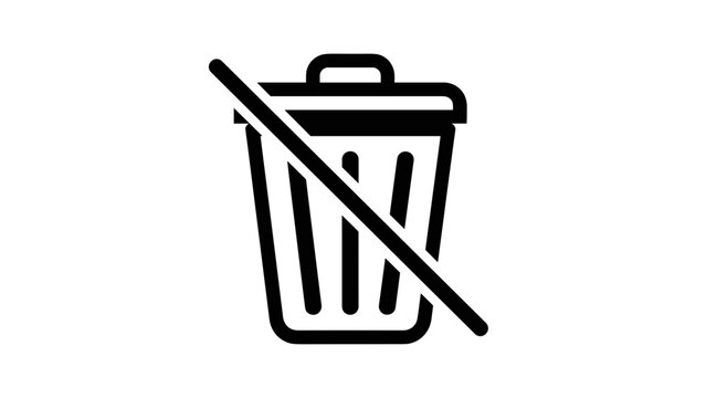 No Littering Sign Icon Symbol.