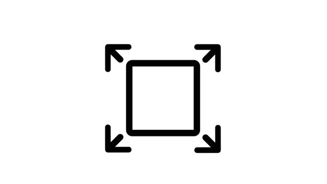 Square Icon with Arrows Indicating Expansion.
