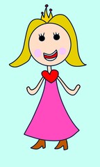 Princess in a child's imagination