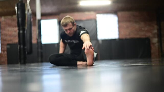 Jiujitsu martial arts strech, gym fitness, healthy  lifestyle, martial arts