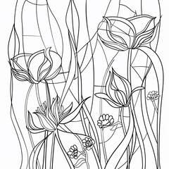 Adult colouring book page