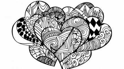 Adult colouring book page
