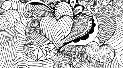 Adult colouring book page