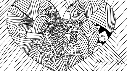 Adult colouring book page