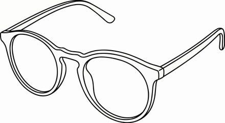 Eyeglasses Outline Vector Icon