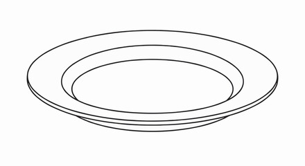 Simple Dinner Plate Outline Icon