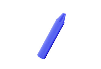 Vibrant Blue Crayon: Essential Art Supply for Creative Kids and Colorful Learning Projects on White Background