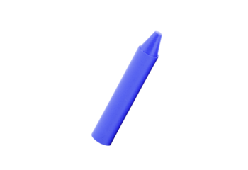 Vibrant Blue Crayon: Essential Art Supply for Creative Kids and Colorful Learning Projects on White Background