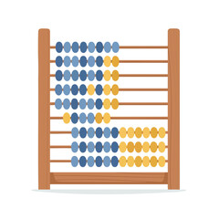 Vintage Abacus with Colored Beads