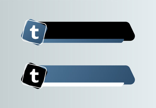 Tumblr Lower Third Bar Design with Bold Logo and Gradient Style for Social Media Templates