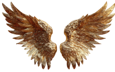 Golden Angel Wings Decorative Art