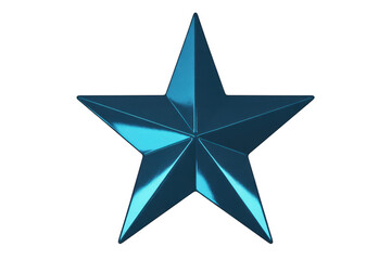 Obraz premium Shiny Blue Star shiny star shape isolated on a transparent background
