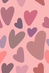 Heart love pattern seamless valentine design ilustration background 