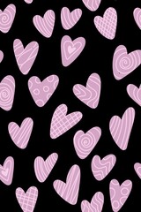 Heart love pattern seamless valentine design ilustration background 