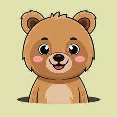 Obraz premium Sweet Forest Creatures – Animal Bear Mascot Vector