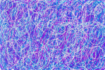 Abstract Scribble Art: A captivating abstract design featuring a dynamic interplay of scribbled lines, rendered in vibrant shades of blue and purple.