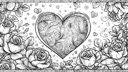Adult colouring book page