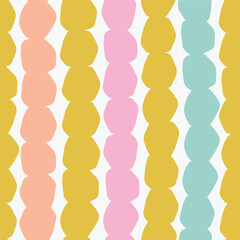 Vibrant Organic Spots Seamless Pattern. Colorful Abstract Blobs Retro Texture. Modern Texture with Irregular Repeating Shapes Repeating.