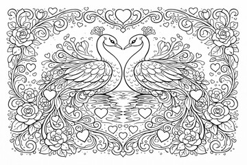 Adult colouring book page