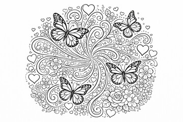 Adult colouring book page