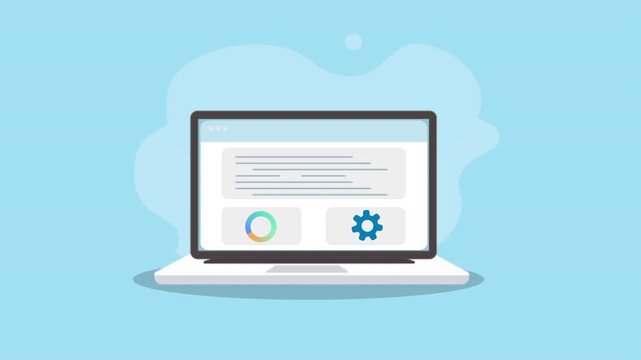 Modern Laptop Displaying Website Interface with Data Visualizations.