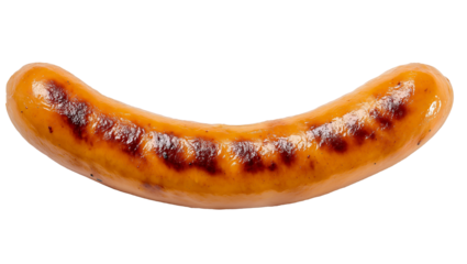 Grilled Sausage cooked food isolated on a transparent background