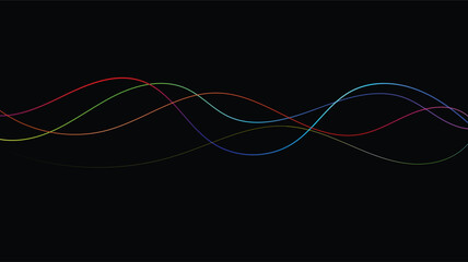 Technology abstract lines on white background. Undulate Grey Wave Swirl, frequency sound wave, twisted curve lines with blend effect