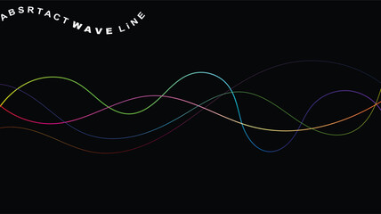 Technology abstract lines on white background. Undulate Grey Wave Swirl, frequency sound wave, twisted curve lines with blend effect