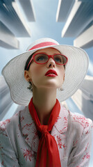 Surreale Fashion und Portr&auml;ts mit klarer Bildsprache, starken Farben und grafischer Komposition. Die Kollektion verbindet Mode, Design und visuelle Irritation zu zeitgem&auml;&szlig;en Editorial-Motiven.