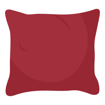 Burgundy Velveteen Pillow Cushion Home Decor Vector