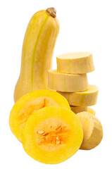 piece of juicy orange pumpkin, sliced ​​pumpkin on transparent , png. cooking, food,