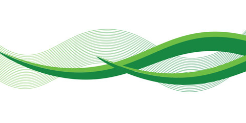 Fototapeta premium Abstract White and Green wave wide background bannerAbstract White and Green wave wide background banner, EPS 10