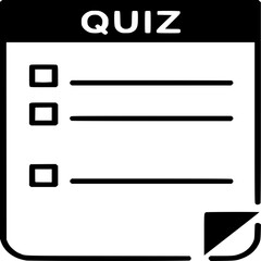 Quiz Time: A simplified, clean visual of a quiz notepad, offering a straightforward representation of assessment and knowledge testing.