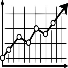 Ascending graph visualization: A straightforward line graph, charting progress with each ascending point, symbolizes the journey to growth and positive outcomes.