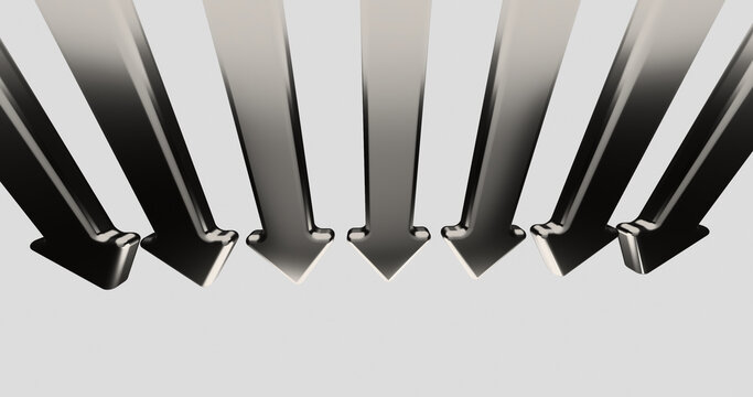 down arrows in 3d