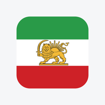 Background emblem badge flag of Iran Persia. Lion and sun symbol 