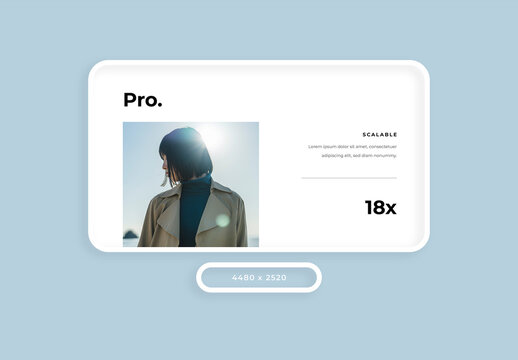 Flat Style Computer Screen Mockup