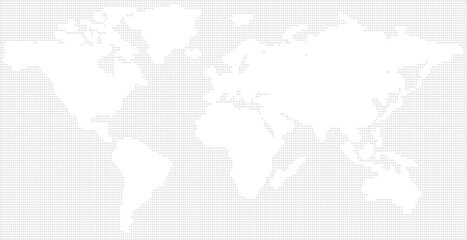 Flat earth world map made of dots, transparent background, ideal for templates, websites, presentations © 151115