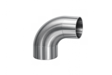 Metal pipe elbow connecting industrial plumbing fluid systems