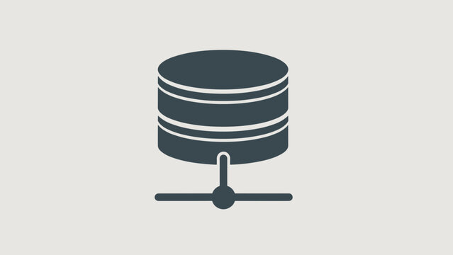 Simple Database Server Icon Graphic Illustration.