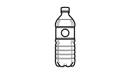 Clear plastic water bottle with minimalist design
