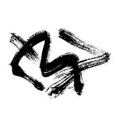 Random Free Hand Abstract Brush Hand Drawing. Vector Illustration