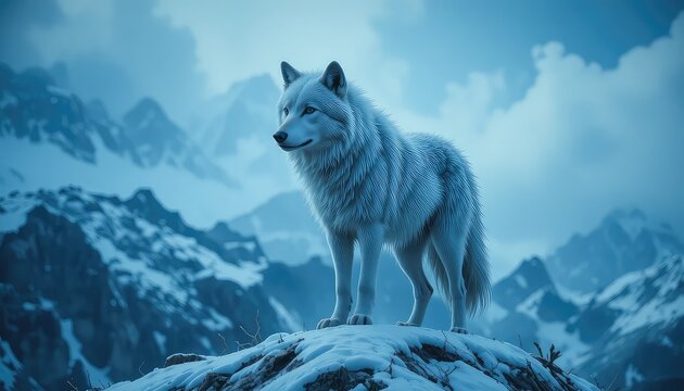 wolf in winter