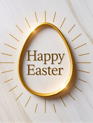 Happy Easter greeting card with spring Easter background