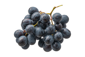 Fototapeta premium Bunch of purple grapes isolated isolated on a transparent background