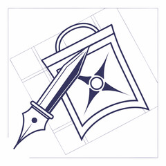 Fototapeta premium Vintage compass and map for navigation and adventure