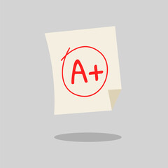 School grade test exam icon illustration design vector
