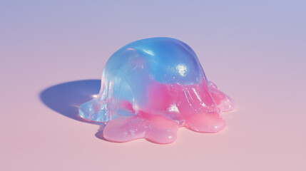 abstract background made of translucent gummy jelly shapes